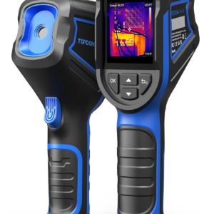 Topdon handheld thermal imaging camera with digital display showing temperature readings