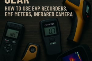 Illustration of Ghost Hunting Gear: How to Use EVP Recorders, EMF Meters, Infrared Camera