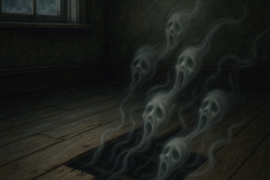 Illustration of The Whispering Under the Floorboards: A Haunting Tale of Hidden Voices