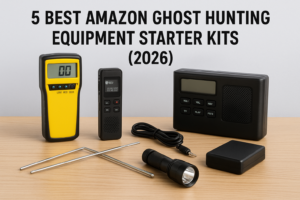 Top 5 Amazon ghost hunting equipment starter kits for 2026, showcasing various paranormal investigation tools.
