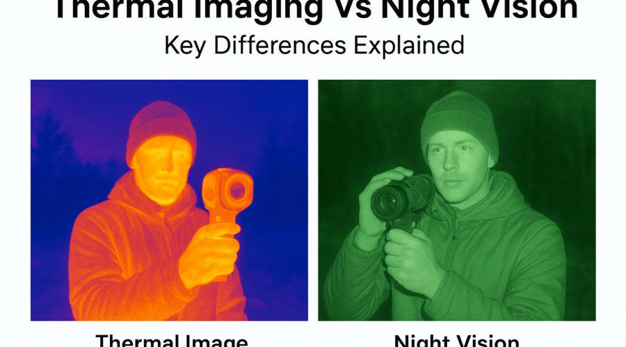 Comparison of thermal imaging and night vision technologies highlighting their key differences.