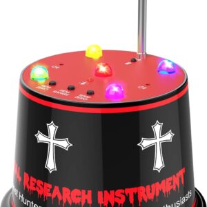 EMF detector with antenna and LED lights for ghost hunting