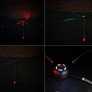 Adjustable LED drone landing pad lights for nighttime visibility