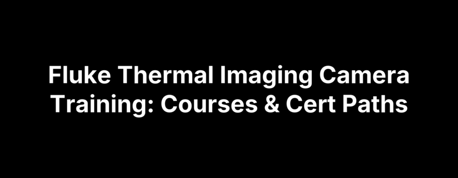 Fluke thermal imaging camera training courses and certification paths overview