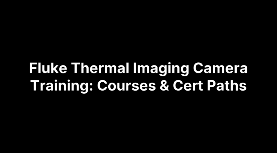 Fluke thermal imaging camera training courses and certification paths overview