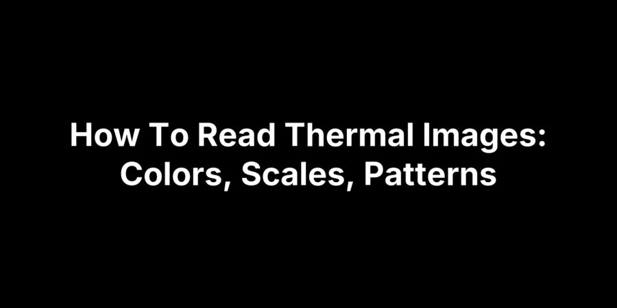 Thermal image showing colors, scales, and patterns used to read heat signatures.
