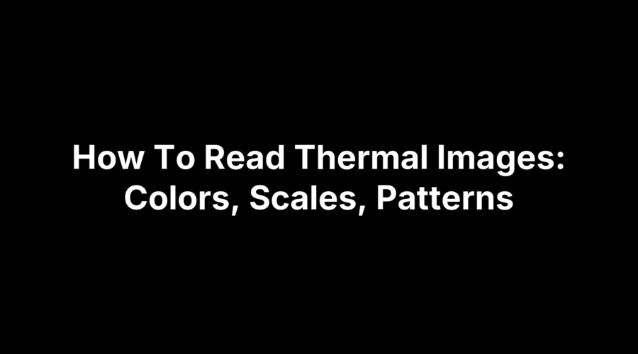 Thermal image showing colors, scales, and patterns used to read heat signatures.
