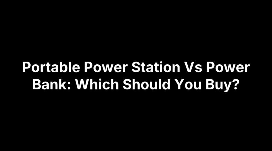 Illustration comparing a portable power station and a power bank, highlighting their features for buying decisions