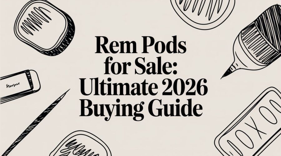 Illustrated rem pods for sale with labeled features and pricing details