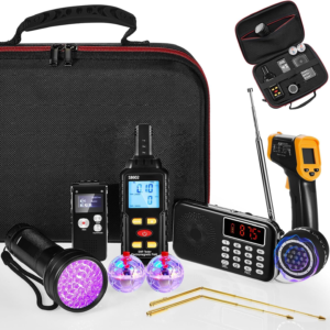 Dunzy ghost hunting kit in carrying case with EMF meter and EVP recorder