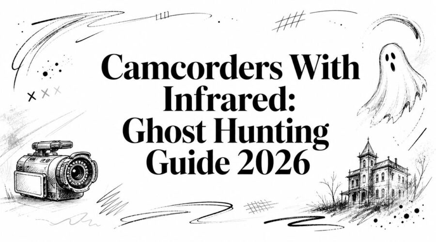 Two camcorders with infrared lights for ghost hunting