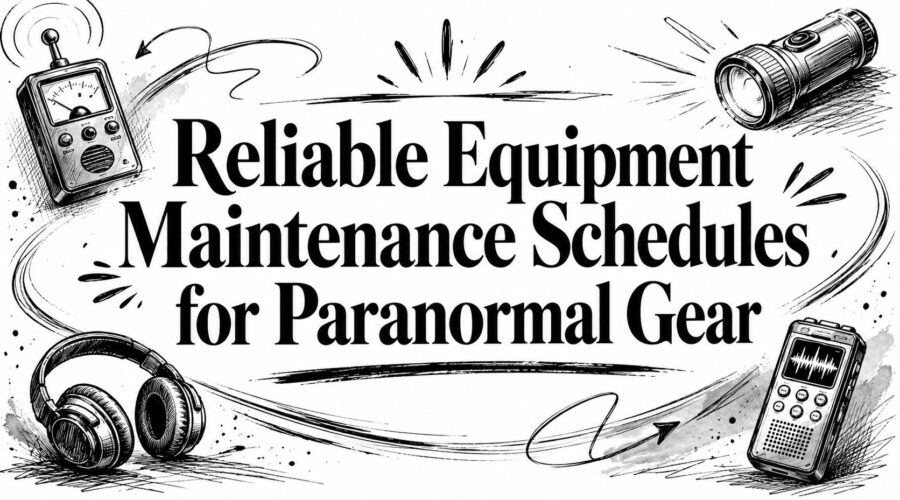 Maintenance schedule chart for paranormal investigation gear