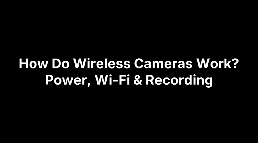 Wireless camera diagram showing power, Wi-Fi connection, and recording features