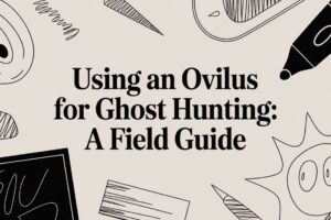 Field guide page about using an Ovilus device for ghost hunting