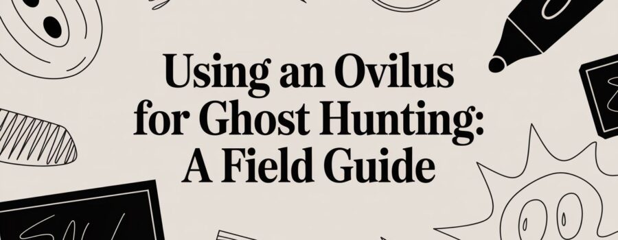 Field guide page about using an Ovilus device for ghost hunting