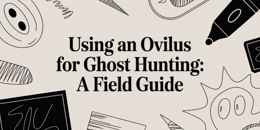 Field guide page about using an Ovilus device for ghost hunting