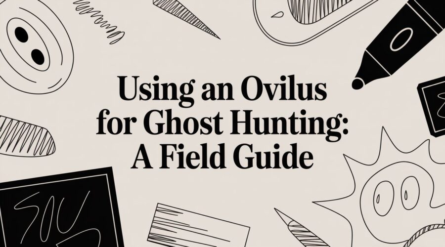 Field guide page about using an Ovilus device for ghost hunting