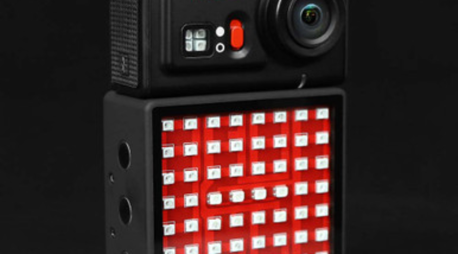 Phasm camera mounted above a Phasm LED light panel
