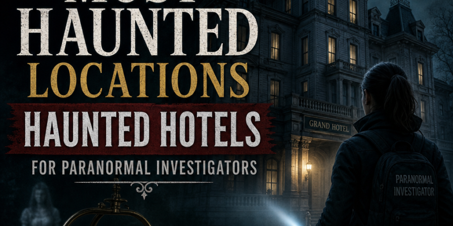 Illustration of Top 10 Most Haunted Locations: Haunted Hotels for Paranormal Investigators