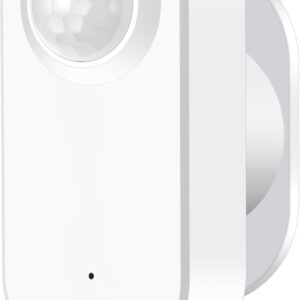 Compact white Zigbee motion sensor with a sleek modern design