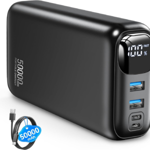 OHOVIV 50000mAh portable charger power bank for fast phone charging and emergency backup power
