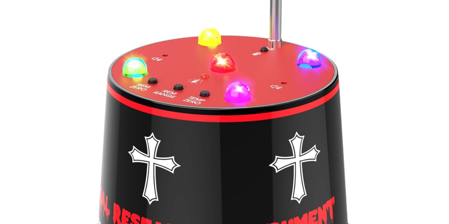Paranormal research device with colorful LED lights and antenna for ghost hunting