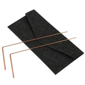 PEASUG Dowsing Rods, 2Pcs Dowsing Rods Copper Spiritual, Copper Dowsing Rods with Bag-Witching...