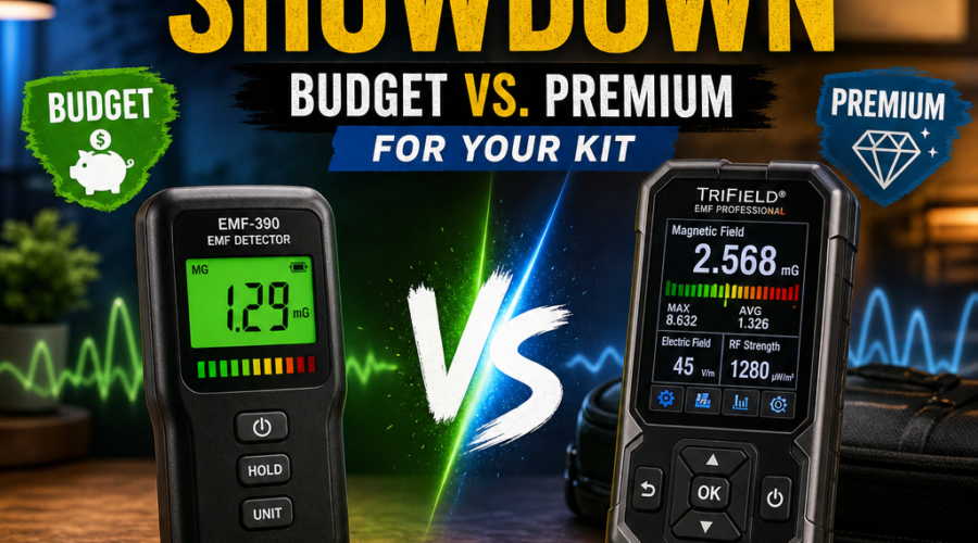 Illustration of EMF Detector Meter Showdown: Budget vs. Premium for Your Kit