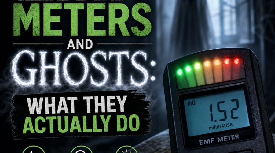 Illustration of EMF Meters and Ghosts: What They Actually Do