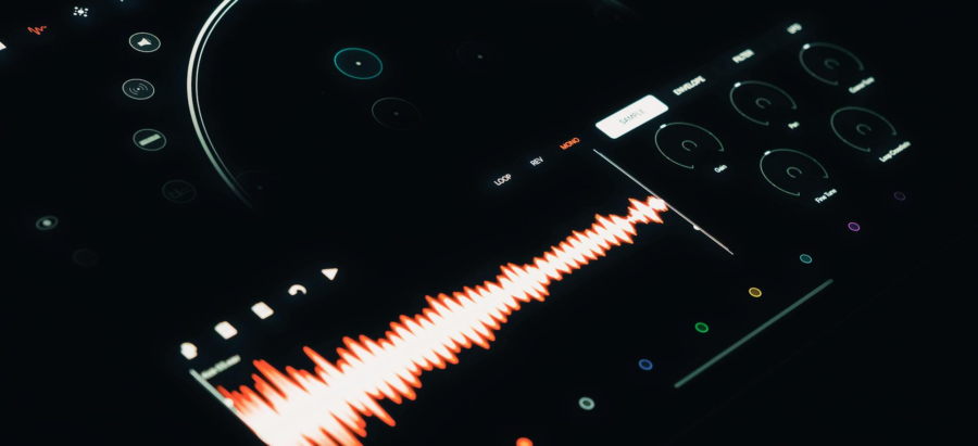 touchscreen of sound mixer