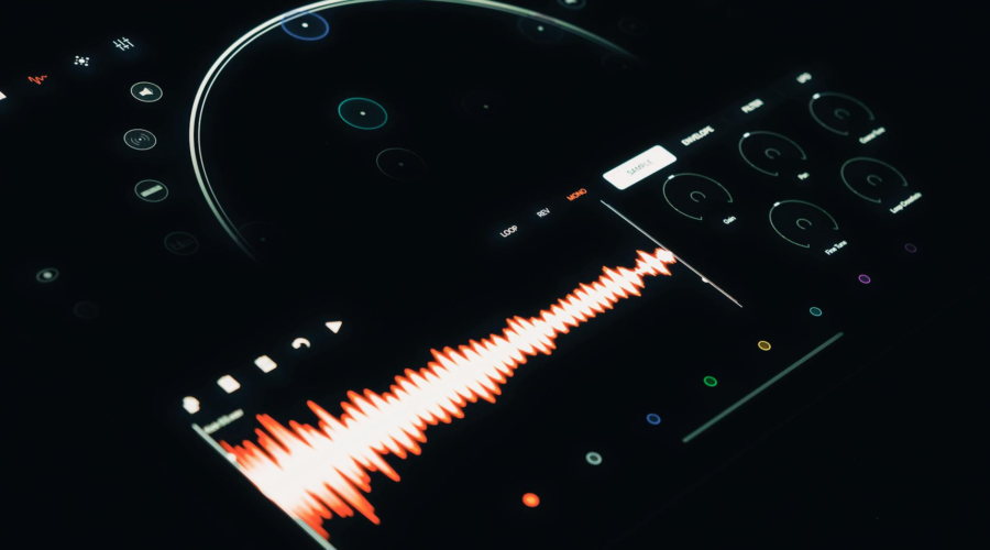 touchscreen of sound mixer