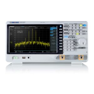 Siglent SSA3032X spectrum analyzer displaying signal waveform and measurement data
