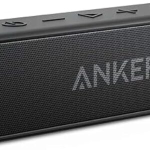 Black Anker Soundcore 2 portable Bluetooth speaker with top control buttons