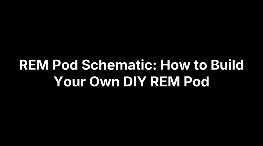 DIY REM pod schematic showing parts and wiring for building your own REM pod