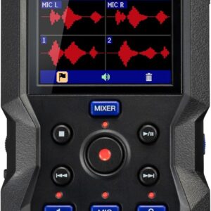 Zoom H4n Pro portable audio recorder with stereo mics, dual XLR/TRS inputs, and color display