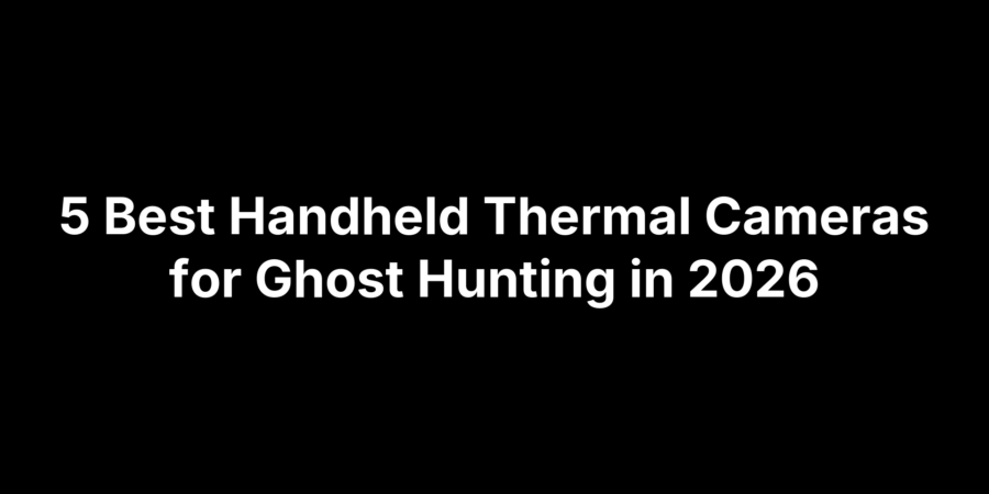 Handheld thermal camera displaying a heat map, suitable for ghost hunting