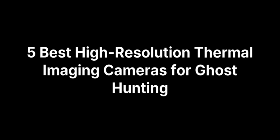 Handheld high-resolution thermal imaging camera displaying a colorful heat map for ghost hunting