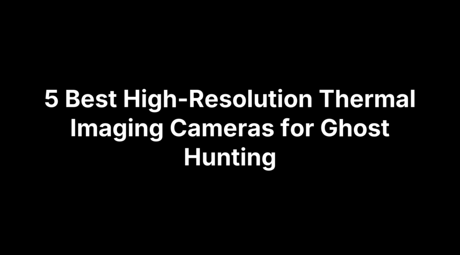 Handheld high-resolution thermal imaging camera displaying a colorful heat map for ghost hunting