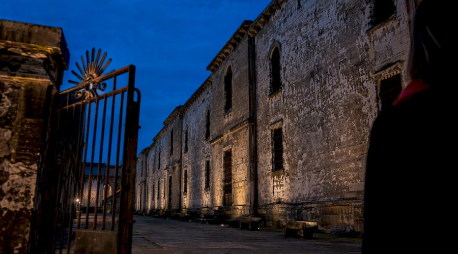 Eastern State Penitentiary at dusk