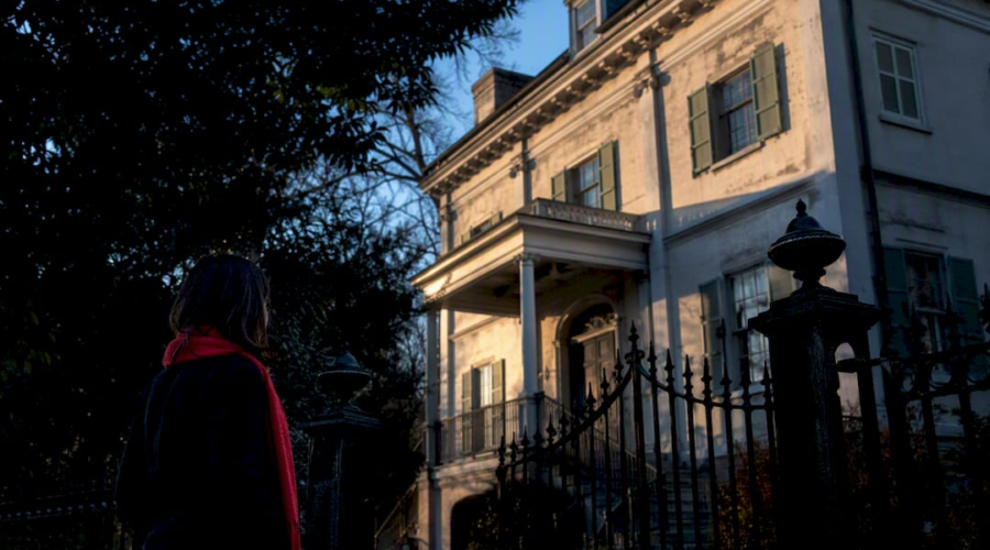 Morris-Jumel Mansion behind an iron gate