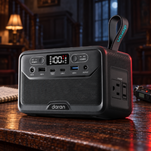 DaranEner R101 Lite power station on a paranormal investigation table — AI-created visualization