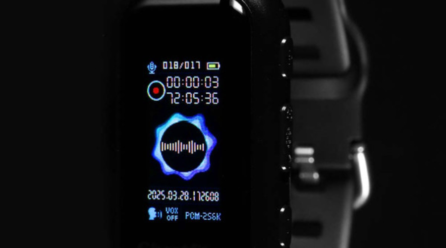 GhostStop EVP Wrist Recorder 3 with color recording display and adjustable black band