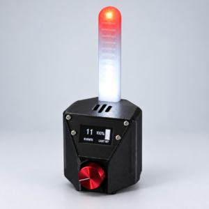 GhostStop Footstep Tracker 2 geophone with illuminated vibration bar, event display and sensitivity knob