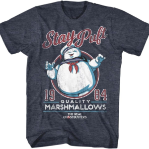 Navy heather Stay Puft Ghostbusters T-shirt by American Classics.