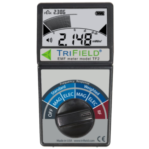 TriField TF2 EMF meter with digital display and rotary selector