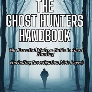 The Ghost Hunters Handbook by D P Shaw paperback cover, showing a silhouetted figure in a misty forest.