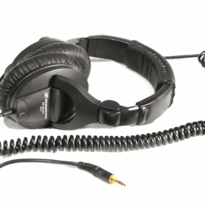 Earlier-design Sennheiser HD 280 PRO wired headphones with coiled cable; current appearance may differ